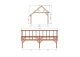 Constructiepakket kapschuur | 7660x4105x3715mm | fijnbezaagd Douglas    CP-20.1035
