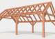 Constructiepakket kapschuur | 7690x4105x3715mm | fijnbezaagd Douglas    CP-20.1036