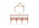 Constructiepakket kapschuur | 7690x4105x3715mm | fijnbezaagd Douglas    CP-20.1036