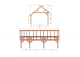 Constructiepakket kapschuur | 8150x4105x3715mm | fijnbezaagd Douglas    CP-20.1037