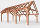 Constructiepakket kapschuur | 8220x4105x3715mm | fijnbezaagd Douglas    CP-20.1038