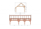 Constructiepakket kapschuur | 8865x4105x3715mm | fijnbezaagd Douglas    CP-20.1039
