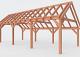 Constructiepakket kapschuur | 9280x4105x3715mm | fijnbezaagd Douglas    CP-20.1040