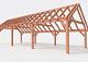 Constructiepakket kapschuur | 11215x4105x3715mm | fijnbezaagd Douglas    CP-20.1042
