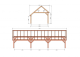 Constructiepakket kapschuur | 11215x4105x3715mm | fijnbezaagd Douglas    CP-20.1042