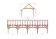 Constructiepakket kapschuur | 12190x4105x3715mm | fijnbezaagd Douglas    CP-20.1043