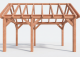 Constructiepakket zadeldak | 5240x3460x3760mm | fijnbezaagd Douglas    CP-20.2002