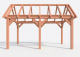Constructiepakket zadeldak | 5310x3460x3760mm | fijnbezaagd Douglas    CP-20.2003