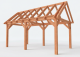 Constructiepakket zadeldak | 5840x3460x3760mm | fijnbezaagd Douglas    CP-20.2004