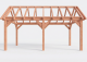 Constructiepakket zadeldak | 6370x3460x3760mm | fijnbezaagd Douglas    CP-20.2006
