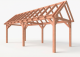Constructiepakket zadeldak | 7660x3460x3760mm | fijnbezaagd Douglas    CP-20.2010