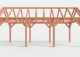 Constructiepakket zadeldak | 7690x3460x3760mm | fijnbezaagd Douglas    CP-20.2011