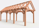 Constructiepakket zadeldak | 8220x3460x3760mm | fijnbezaagd Douglas    CP-20.2013