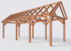 Constructiepakket zadeldak | 8865x3460x3760mm | fijnbezaagd Douglas    CP-20.2014