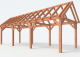 Constructiepakket zadeldak | 9280x3460x3760mm | fijnbezaagd Douglas    CP-20.2015