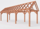 Constructiepakket zadeldak | 9925x3460x3760mm | fijnbezaagd Douglas    CP-20.2016