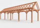 Constructiepakket zadeldak | 12190x3460x3760mm | fijnbezaagd Douglas    CP-20.2018