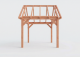 Constructiepakket zadeldak | 3460x4105x4030mm | fijnbezaagd Douglas    CP-20.2025