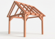 Constructiepakket zadeldak | 3460x4105x4030mm | fijnbezaagd Douglas    CP-20.2025