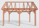 Constructiepakket zadeldak | 5310x4105x4030mm | fijnbezaagd Douglas    CP-20.2028