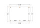 Constructiepakket schilddak | 5310x4105x4030mm | fijnbezaagd Douglas    CP-20.3028