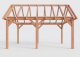 Constructiepakket zadeldak | 5840x4105x4030mm | fijnbezaagd Douglas    CP-20.2029