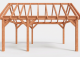 Constructiepakket zadeldak | 5885x4105x4030mm | fijnbezaagd Douglas    CP-20.2030