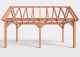 Constructiepakket zadeldak | 6370x4105x4030mm | fijnbezaagd Douglas    CP-20.2031