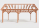 Constructiepakket zadeldak | 7015x4105x4030mm | fijnbezaagd Douglas    CP-20.2033