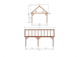 Constructiepakket zadeldak | 7015x4105x4030mm | fijnbezaagd Douglas    CP-20.2033