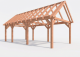 Constructiepakket zadeldak | 8150x4105x4030mm | fijnbezaagd Douglas    CP-20.2037