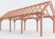 Constructiepakket zadeldak | 9925x4105x4030mm | fijnbezaagd Douglas    CP-20.2041