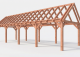 Constructiepakket zadeldak | 12190x4105x4030mm | fijnbezaagd Douglas    CP-20.2043