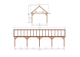 Constructiepakket zadeldak | 12190x4105x4030mm | fijnbezaagd Douglas    CP-20.2043