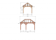 Constructiepakket schilddak | 5240x3460x3760mm | fijnbezaagd Douglas    CP-20.3002