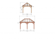Constructiepakket schilddak | 5310x3460x3760mm | fijnbezaagd Douglas    CP-20.3003