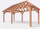 Constructiepakket schilddak | 7015x3460x3760mm | fijnbezaagd Douglas    CP-20.3008