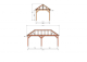 Constructiepakket schilddak | 7015x3460x3760mm | fijnbezaagd Douglas    CP-20.3008