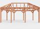 Constructiepakket schilddak | 7090x3460x3760mm | fijnbezaagd Douglas    CP-20.3009