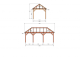 Constructiepakket schilddak | 7090x3460x3760mm | fijnbezaagd Douglas    CP-20.3009