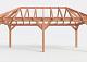Constructiepakket schilddak | 7660x3460x3760mm | fijnbezaagd Douglas    CP-20.3010