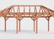 Constructiepakket schilddak | 7690x3460x3760mm | fijnbezaagd Douglas    CP-20.3011