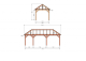 Constructiepakket schilddak | 8150x3460x3760mm | fijnbezaagd Douglas    CP-20.3012