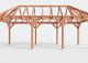 Constructiepakket schilddak | 8220x3460x3760mm | fijnbezaagd Douglas    CP-20.3013