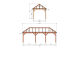 Constructiepakket schilddak | 8220x3460x3760mm | fijnbezaagd Douglas    CP-20.3013
