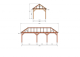 Constructiepakket schilddak | 8865x3460x3760mm | fijnbezaagd Douglas    CP-20.3014