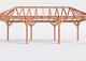 Constructiepakket schilddak | 9925x4105x4030mm | fijnbezaagd Douglas    CP-20.3041