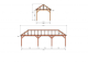 Constructiepakket schilddak | 9925x3460x3760mm | fijnbezaagd Douglas    CP-20.3016