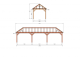 Constructiepakket schilddak | 11215x3460x3760mm | fijnbezaagd Douglas    CP-20.3017