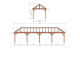 Constructiepakket schilddak | 12190x3460x3760mm | fijnbezaagd Douglas    CP-20.3018